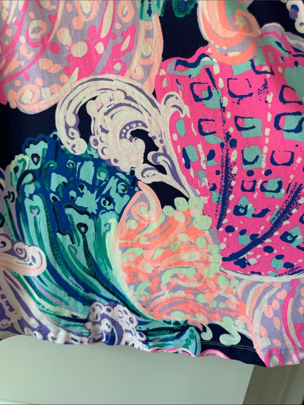 Lilly Pulitzer Pink Teal Off the shoulder - Picture 8 of 8